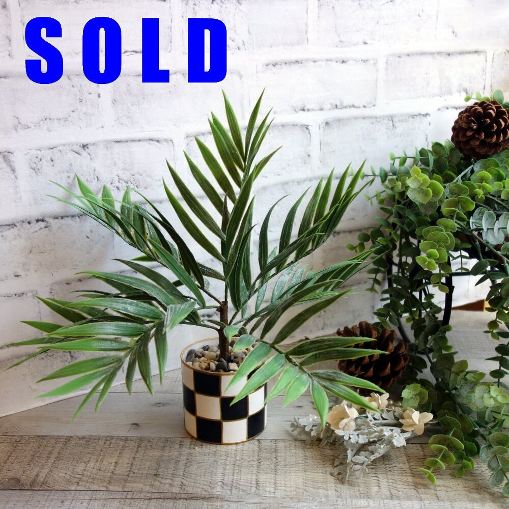 Black White Checked Flower Pot Checked Spring Decor Buffalo Check Flower Pot